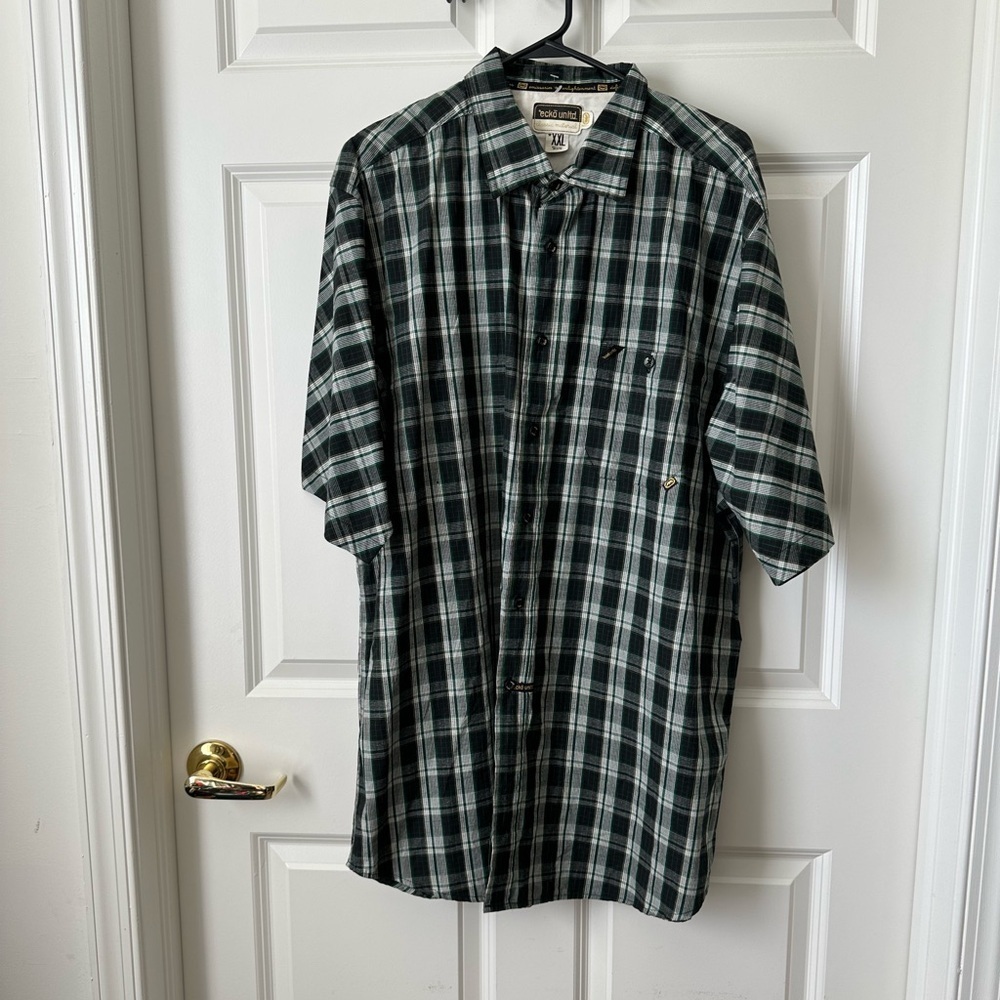 Ecko Unltd Shirt Mens XXL Classic Material Plaid Button Up